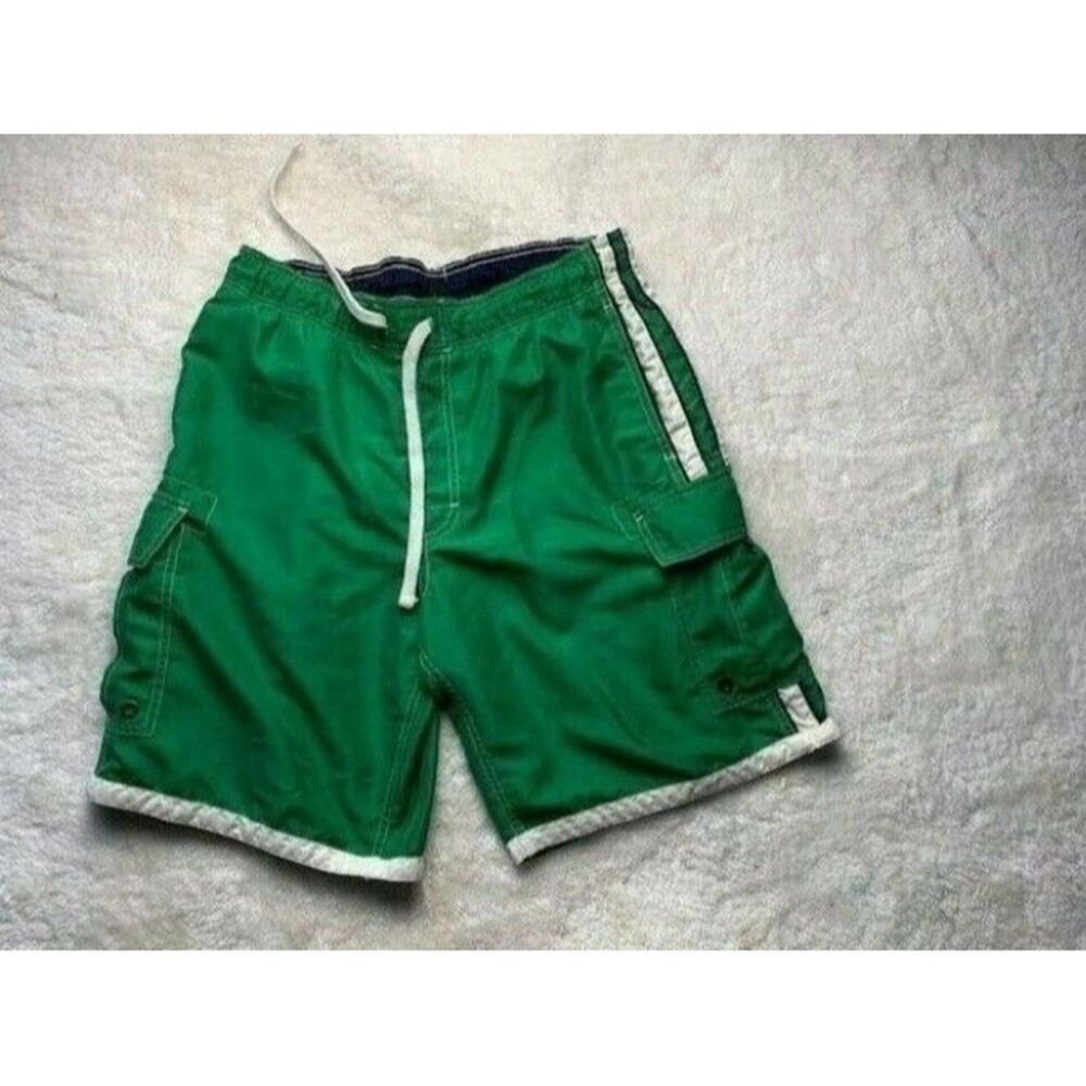 Sonoma Mens Size M Swim Shorts Mesh Linning Drawstring Green